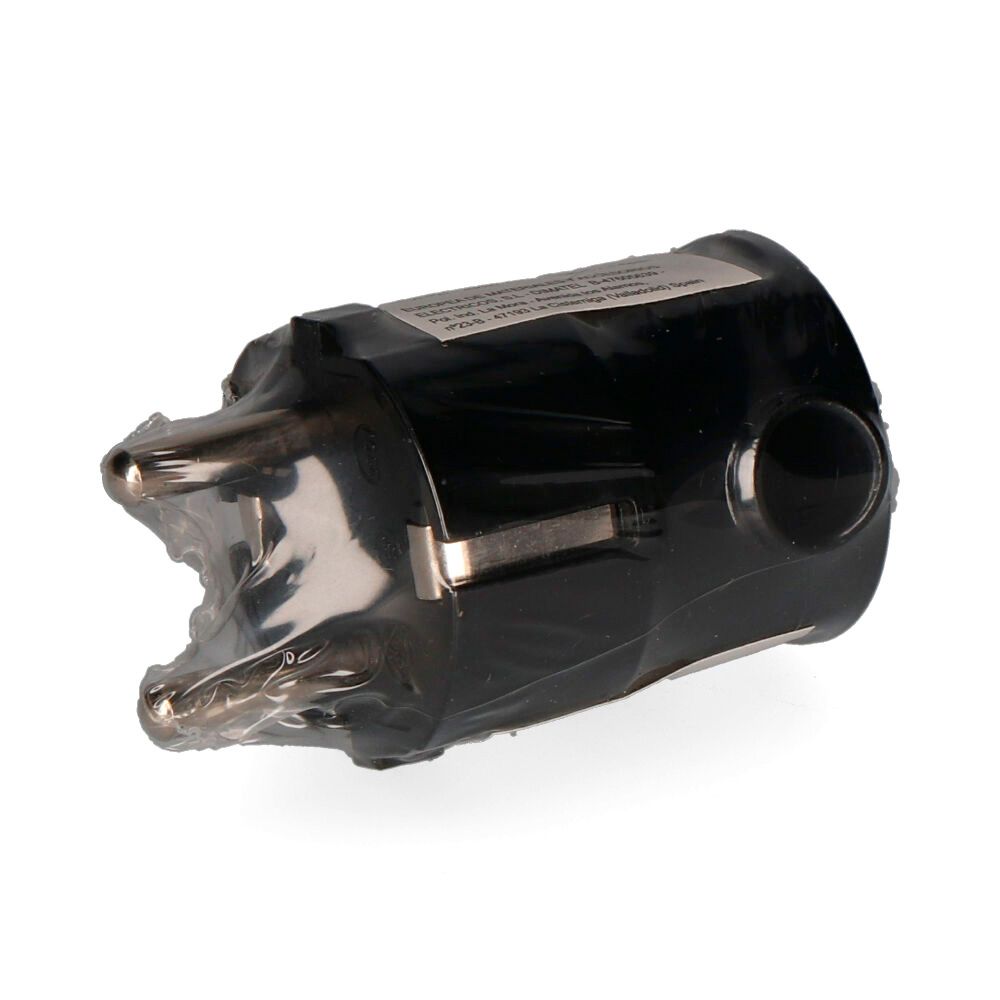 CLAVIJA TIPO F T/TL 16 A SALIDA LATERAL 4,8mm NEGRA (RETRACTILADA) EDM gallery 0