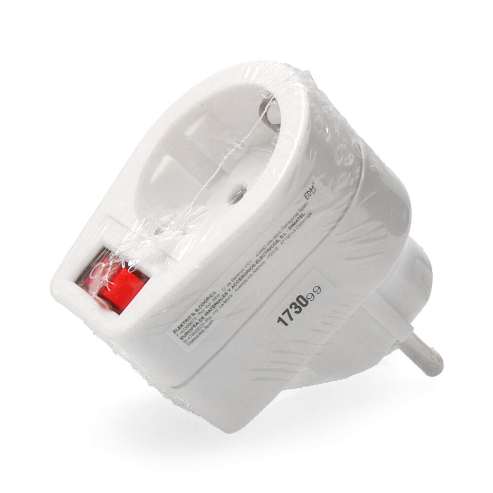 CLAVIJA ADAPTADORA CON INTERRUPTOR (RETRACTILADA) EDM gallery 0