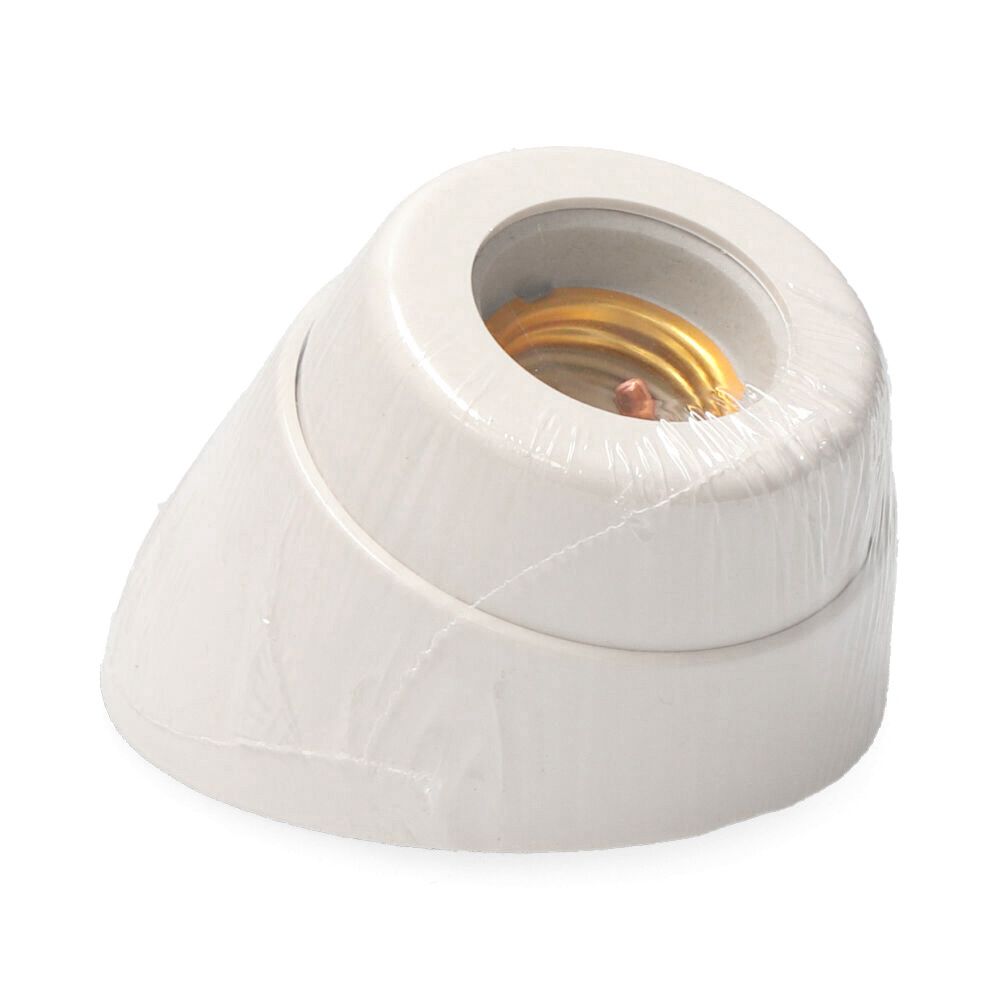 PORTALAMPARAS E27 ZOCALO CURVO PORCELANA (RETRACTILADO) EDM gallery 0