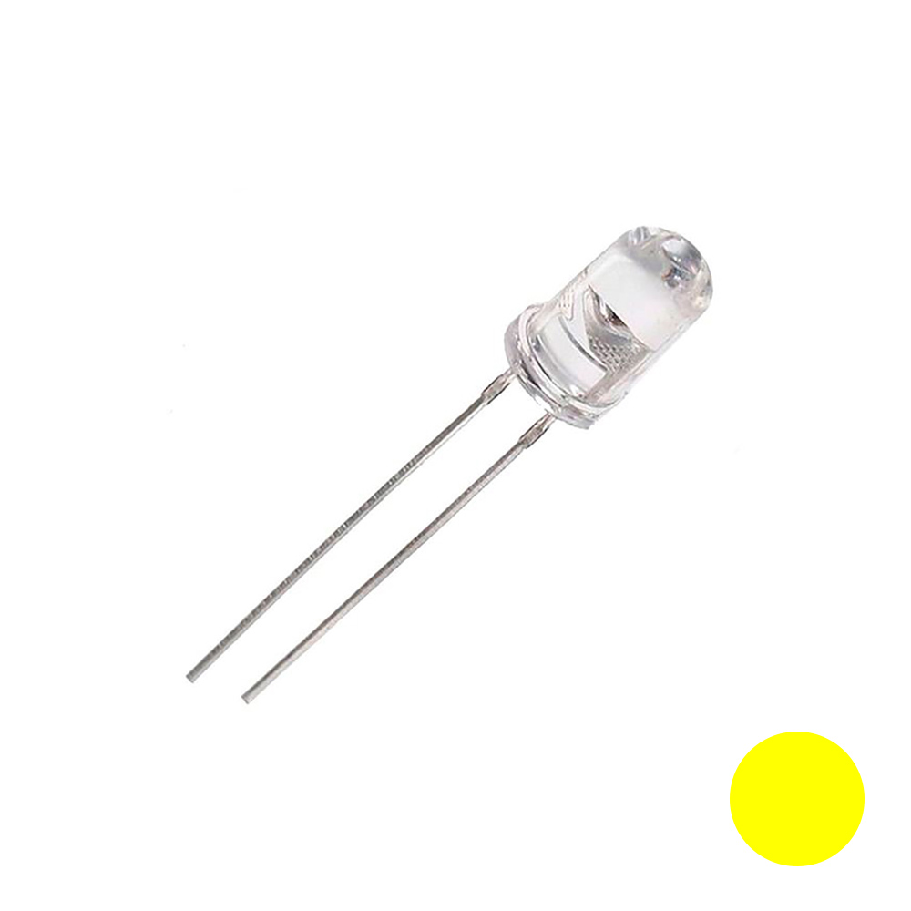 DIODO LED COLOR AMARILLO 5mm (MANUALIDADES) 1,9V