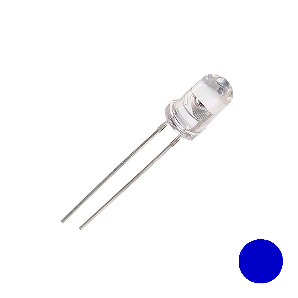 DIODO LED COLOR AZUL 5mm (MANUALIDADES) 3,4V