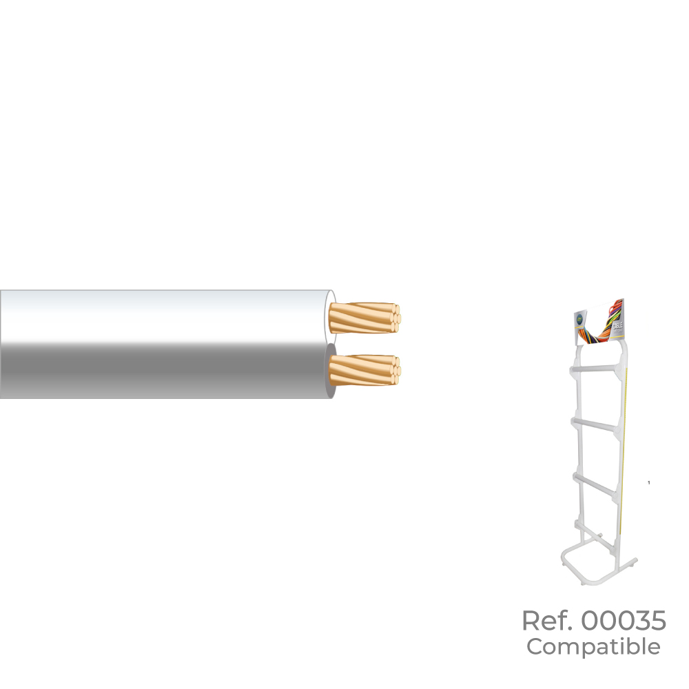 PARALELO BLANCO Y GRIS 2x0,75mm 