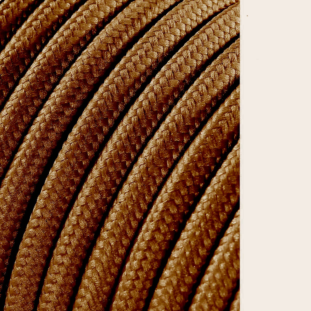 cABLE CORDON TUBULAIRE 2x0,75mm MARRON BRILLANTE 25m