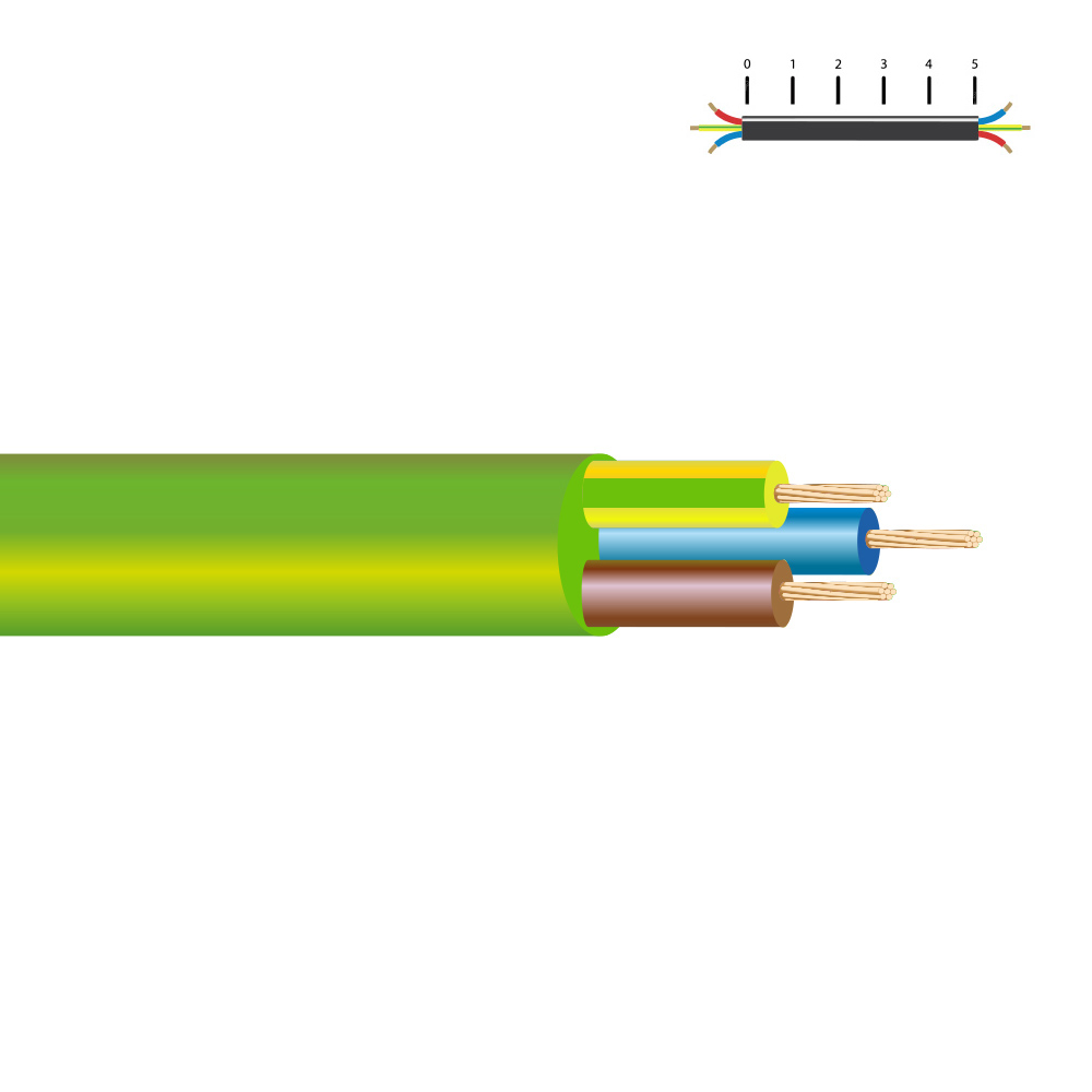 Manguera libre halógenos cable 3x1,5 RZ1-K 1Kv flexible