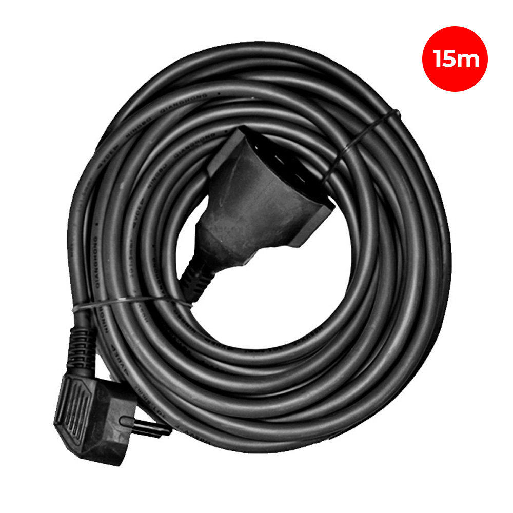 pROLONGACION MANGUERA T/TL 15m 3x1,5mm FLEXIBLE NEGRA EDM