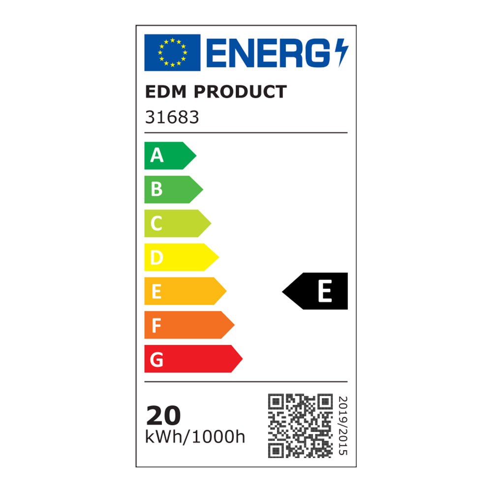 rEGLETA ELECTRONICA LED 20W 6400K LUZ FRIA 1900lm 8x59,7x3,1cm EDM