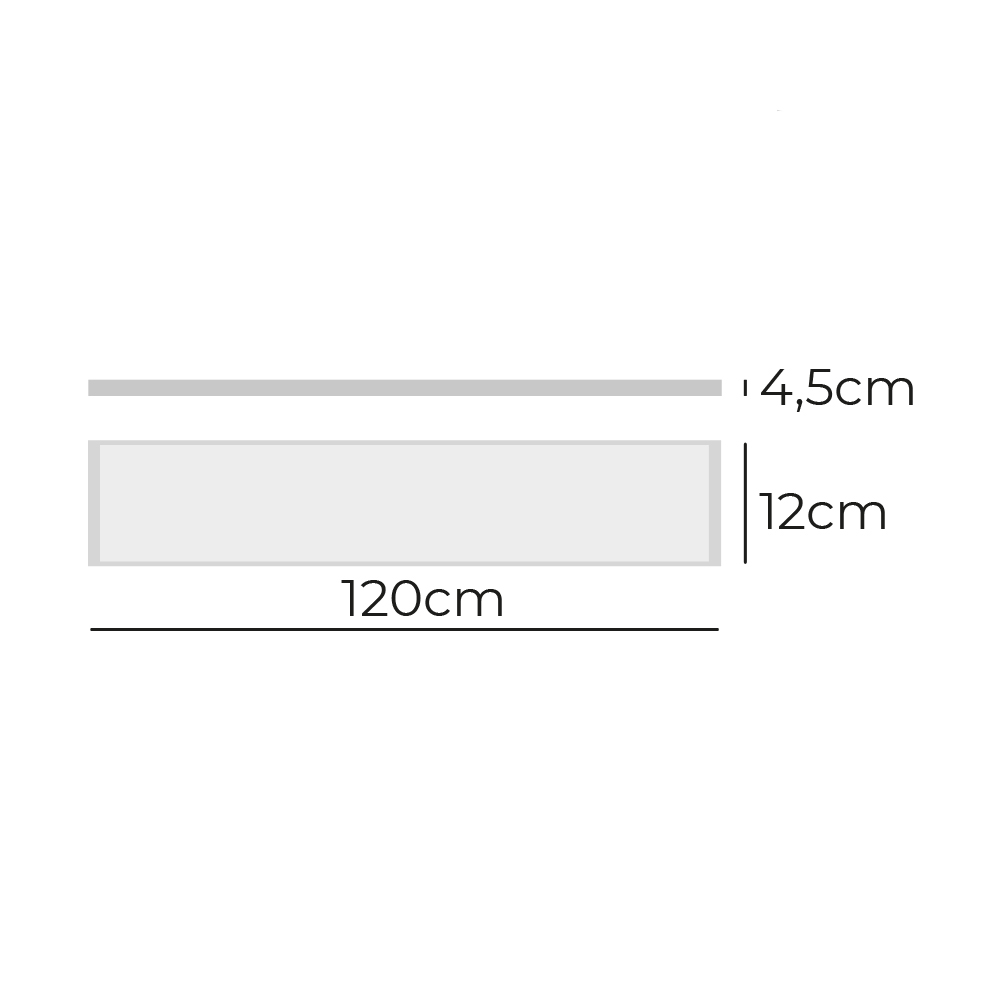 rEGLETA LED 48W 6400K LUZ FRIA 4800lm 12x120x4,5cm EDM
