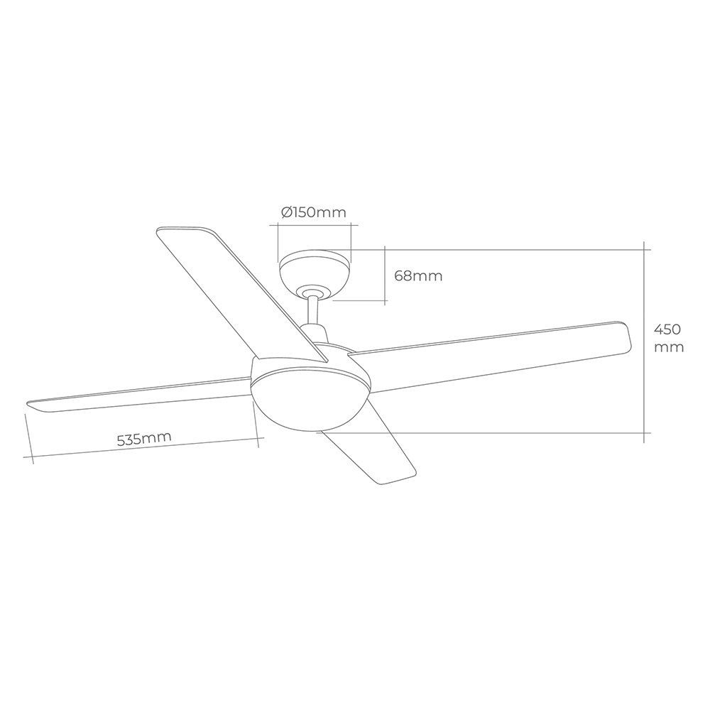 vENTILADOR DE TECHO DE LED MODELO CHUKOTKA. COLOR MADERA/BLANCO. POTENCIA: 28W ASPAS: Ø132cm CON MANDO A DISTANCIA EDM