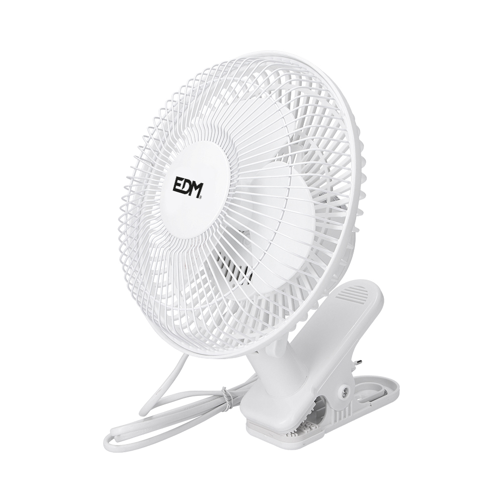 VENTILADOR DE PINZA. COLOR BLANCO 15W Ø21cm