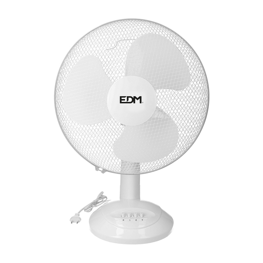 vENTILADOR DE SOBREMESA. COLOR BLANCO. POTENCIA: 45W ASPAS: Ø40x61cm EDM