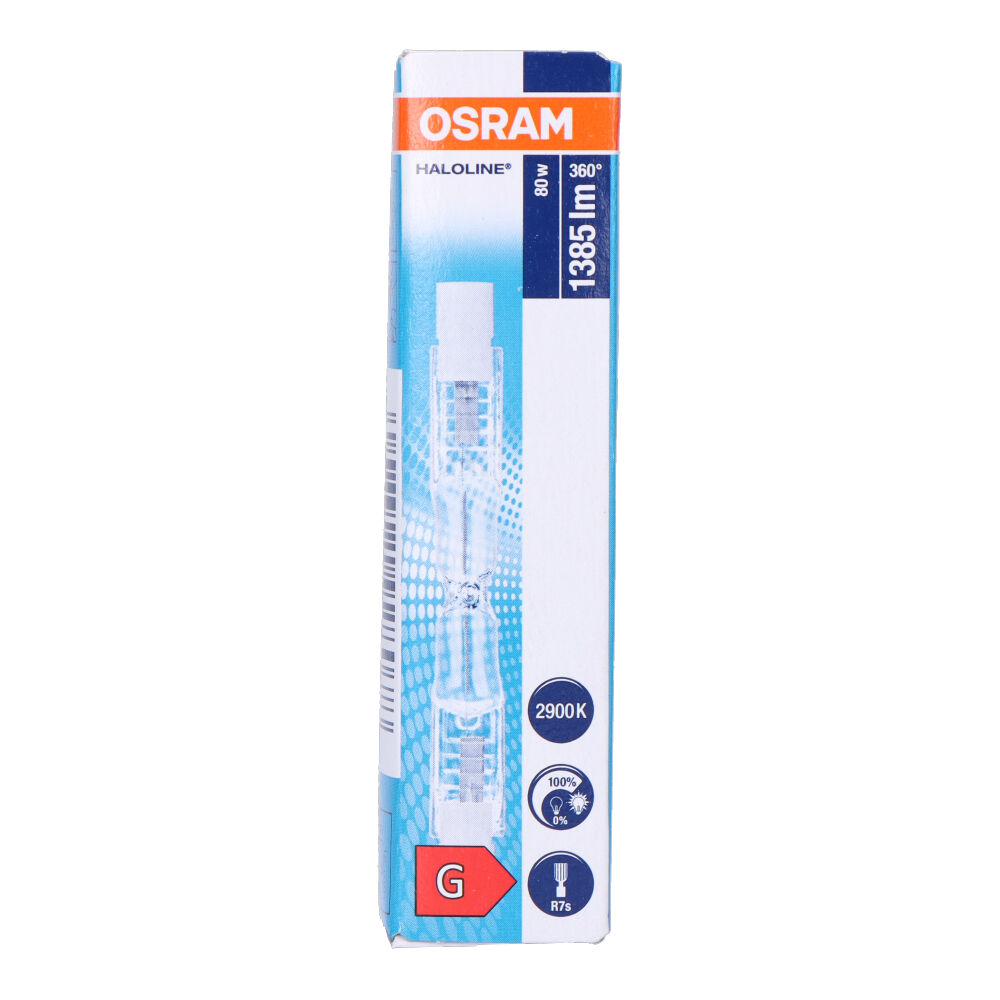 bOMBILLA HALOGENA LINEAL 74,9mm HALOLINE 80W 220V (EQU. 100W) OSRAM