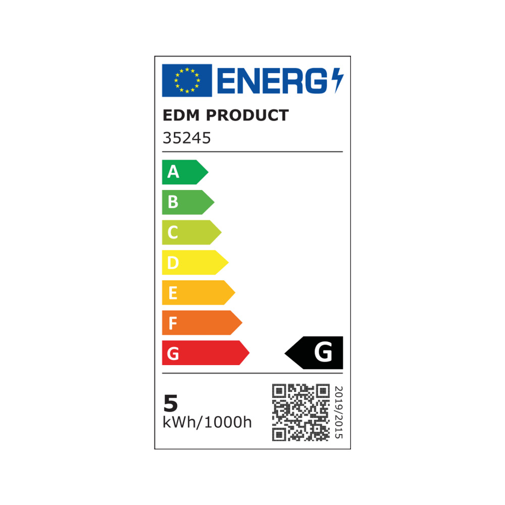 bOMBILLA DICROICA LED MR16 (GU5.3) 5W 12V 450lm 3200K LUZ CALIDA Ø5x5cm EDM