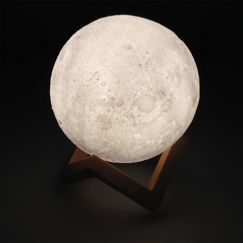 lAMPARA DE LUNA EN 3D DOS TONALIDADES DE LUZ Y Ø15cm EDM