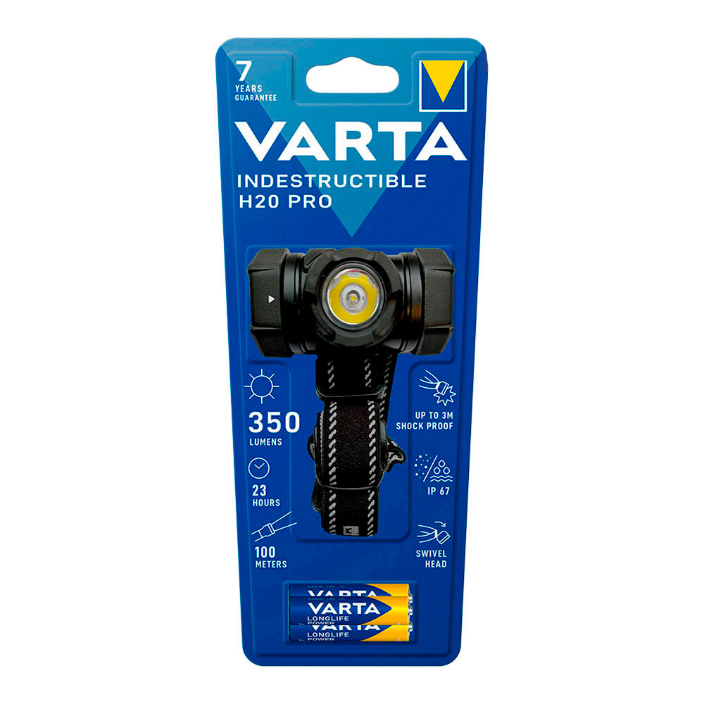 lINTERNA FRONTAL INDESTRUCTIBLE H20 VARTA