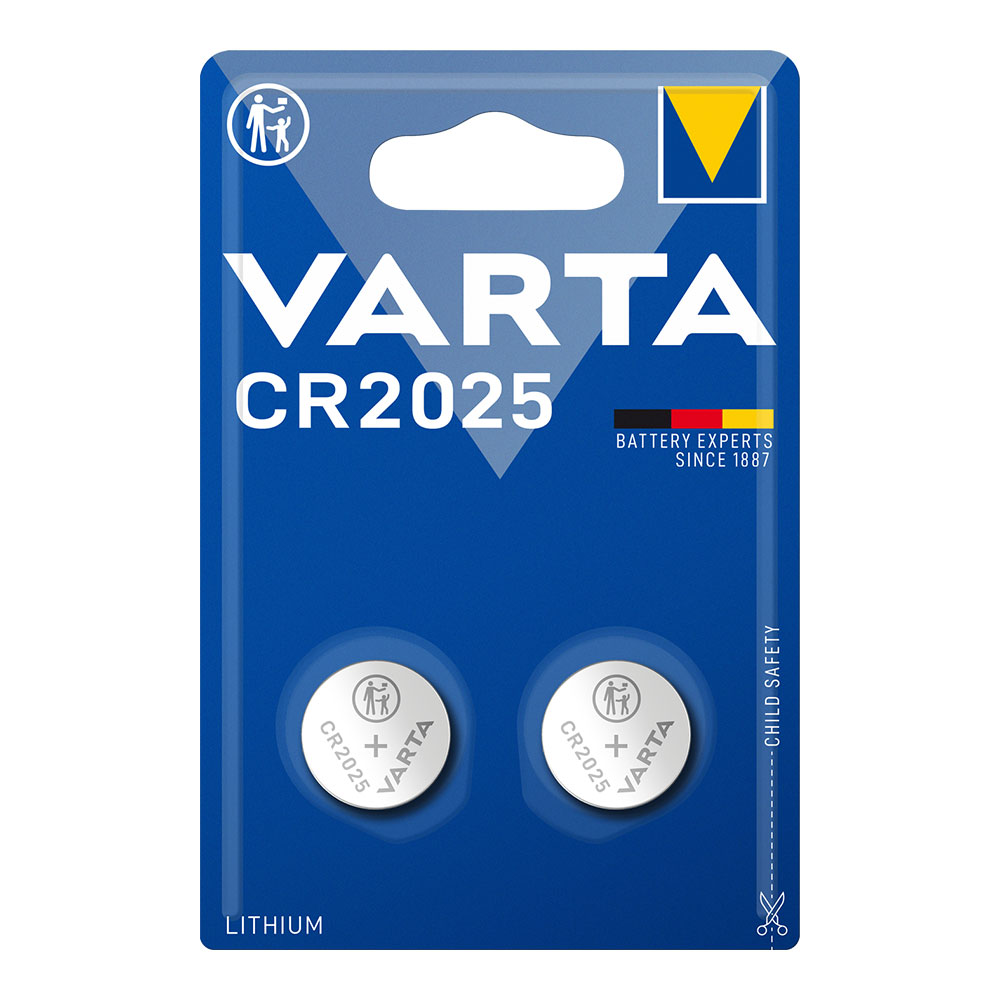mICROPILA LITHIUM CR2025 3V VARTA (BLISTER 2 unid.) Ø20,0x2,5mm