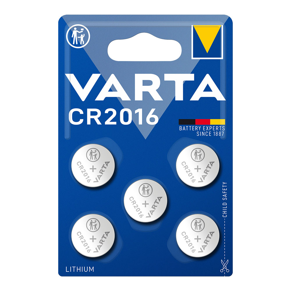 mICROPILA LITHIUM CR2016 3V VARTA (BLISTER 5 unid.) Ø20,0x1,6mm