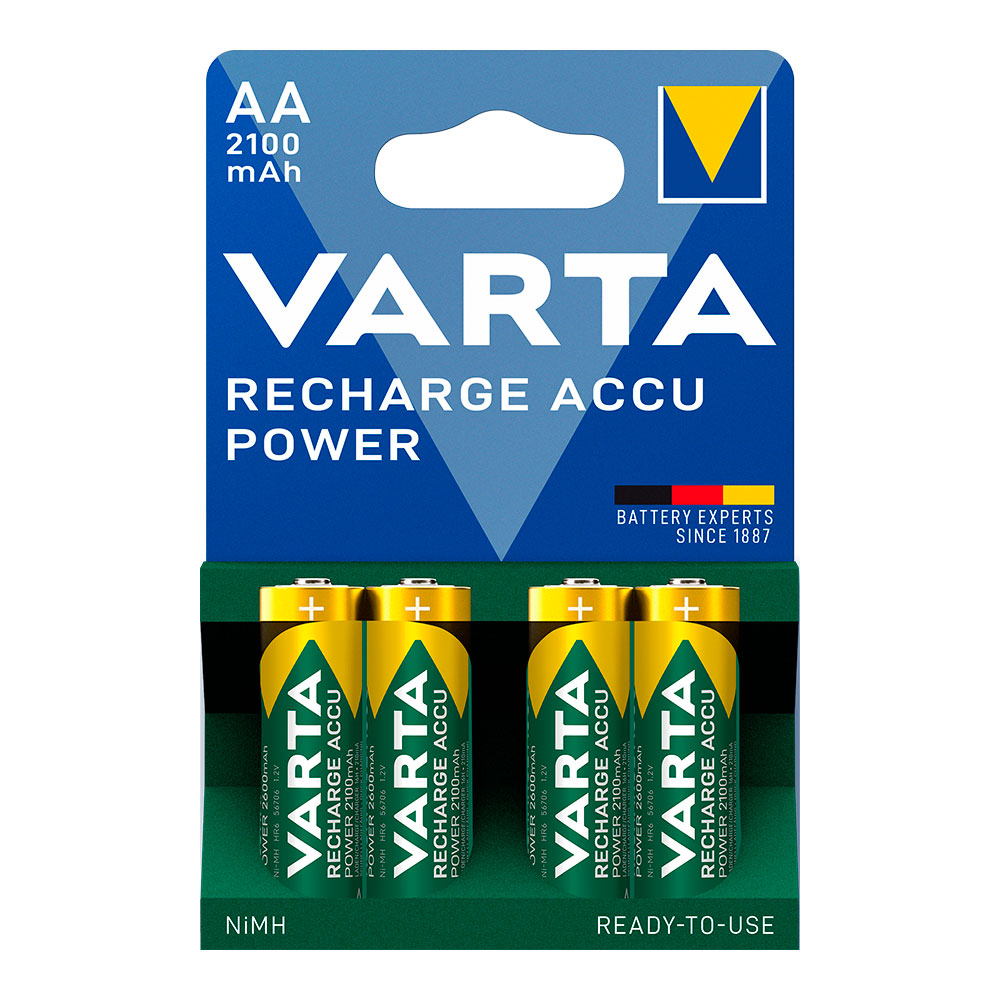 Varta Pack Cargador de Pilas AA/AAA 9V + 4 Pilas Recargables AA 2100 mAh