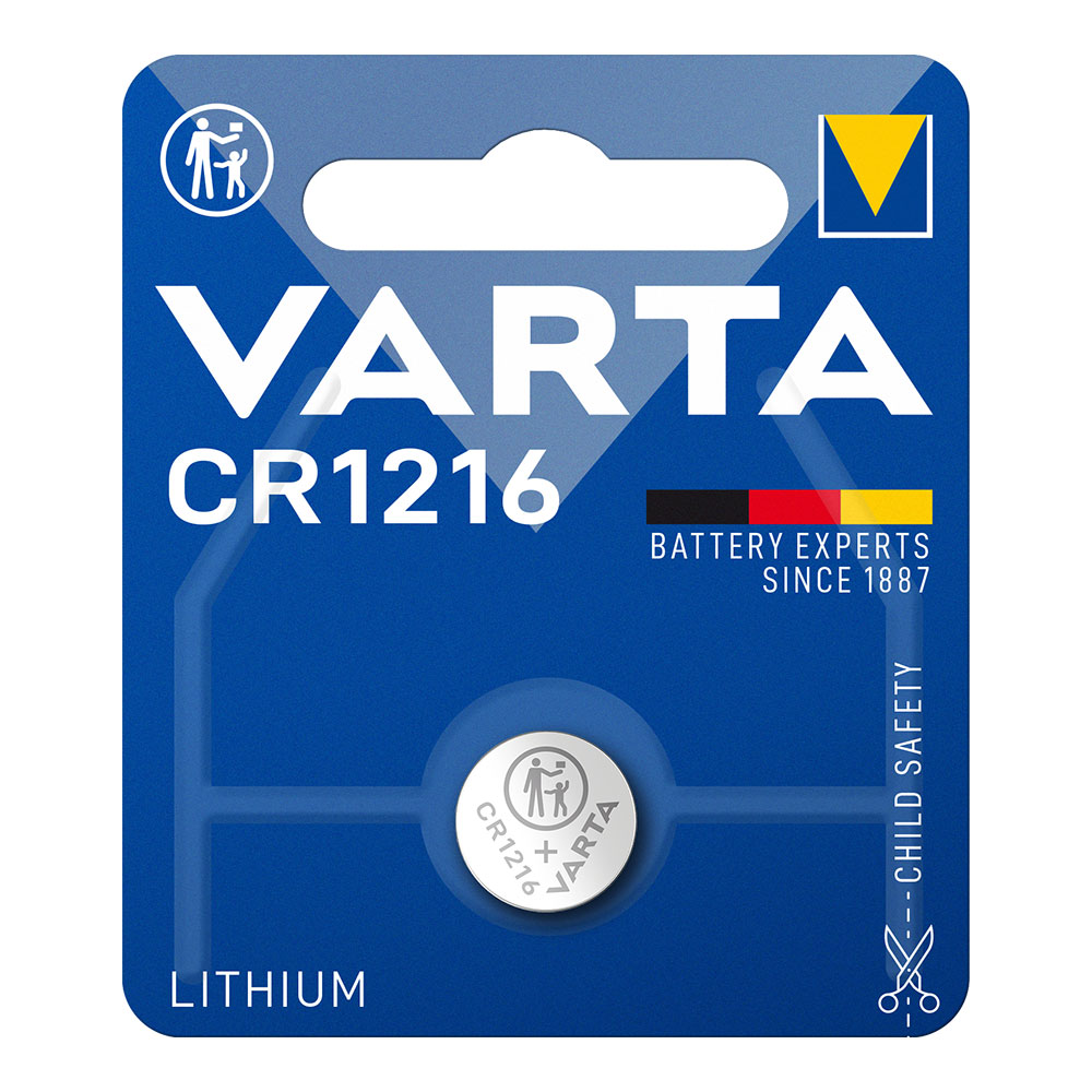 pILA VARTA LITHIUM CR1216 3V (BLISTER 1 unid.) Ø12,5x1,6mm