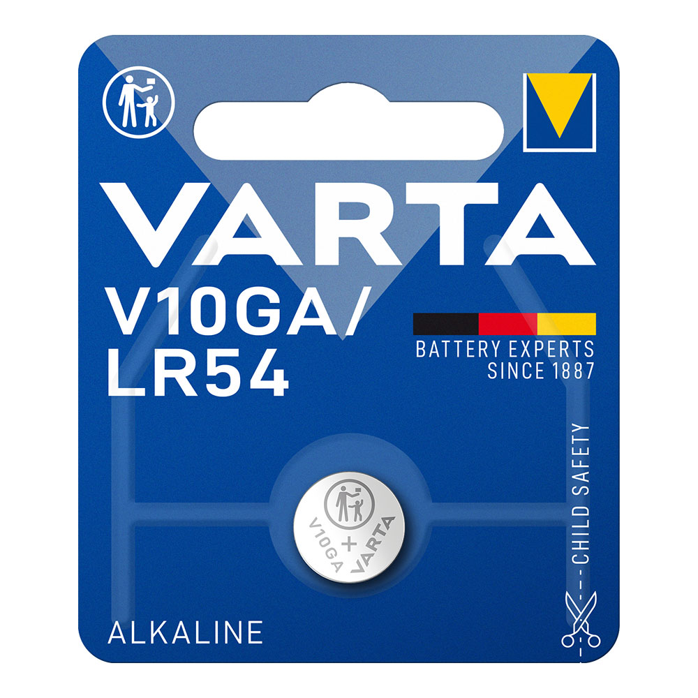 pILA VARTA LR54 - V10GA 1.5V ALKALINA (BLISTER 1 unid.) Ø11,6x3,0mm