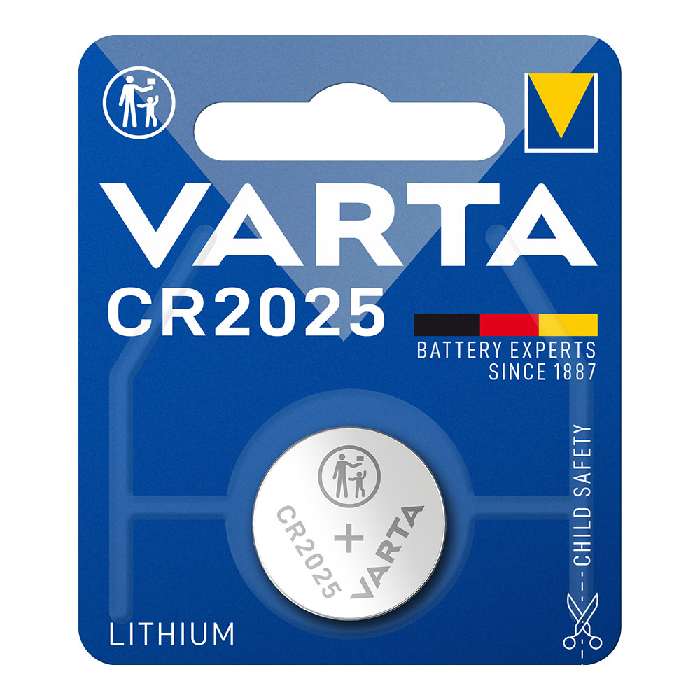 MICROPILA VARTA LITIO CR2025 3V (BLISTER 1 unid.) Ø20,0x2,5mm