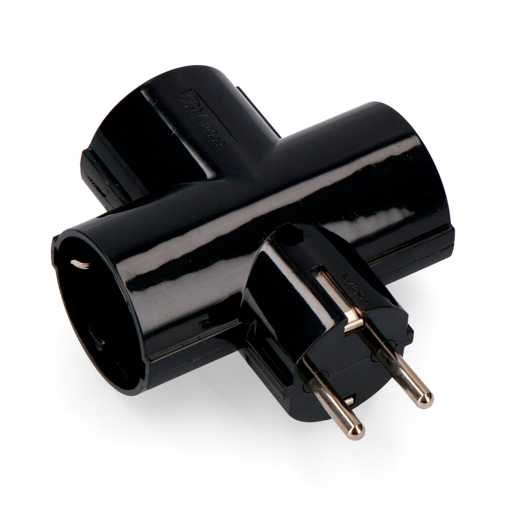 cLAVIJA TRIPLE NEGRA CON BAQUELITA T/TL 16A 250V (RETRACTILADO) EDM