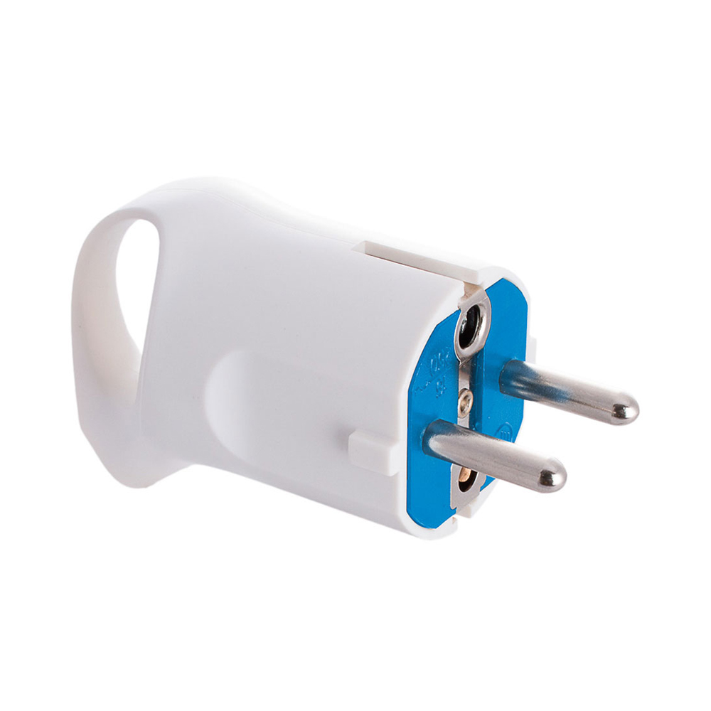 cLAVIJA SCHUKO 4,8mm 16A 250V T/TL BLANCA. CON ANILLA PARA FÁCIL EXTRACCIÓN. SOLERA 6566A.