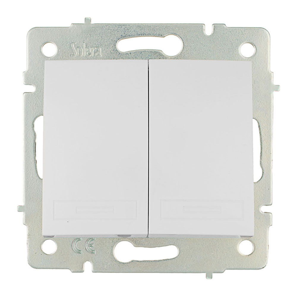 dOBLE CONMUTADOR/INTERRUPTOR 10AX 250V S.EUROPA SOLERA ERP12QC