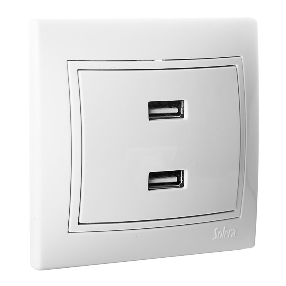 cARGADOR SERIE EUROPA DOBLE USB 230V 5V 4200mA S.EUROPA SOLERA ERP2USBU