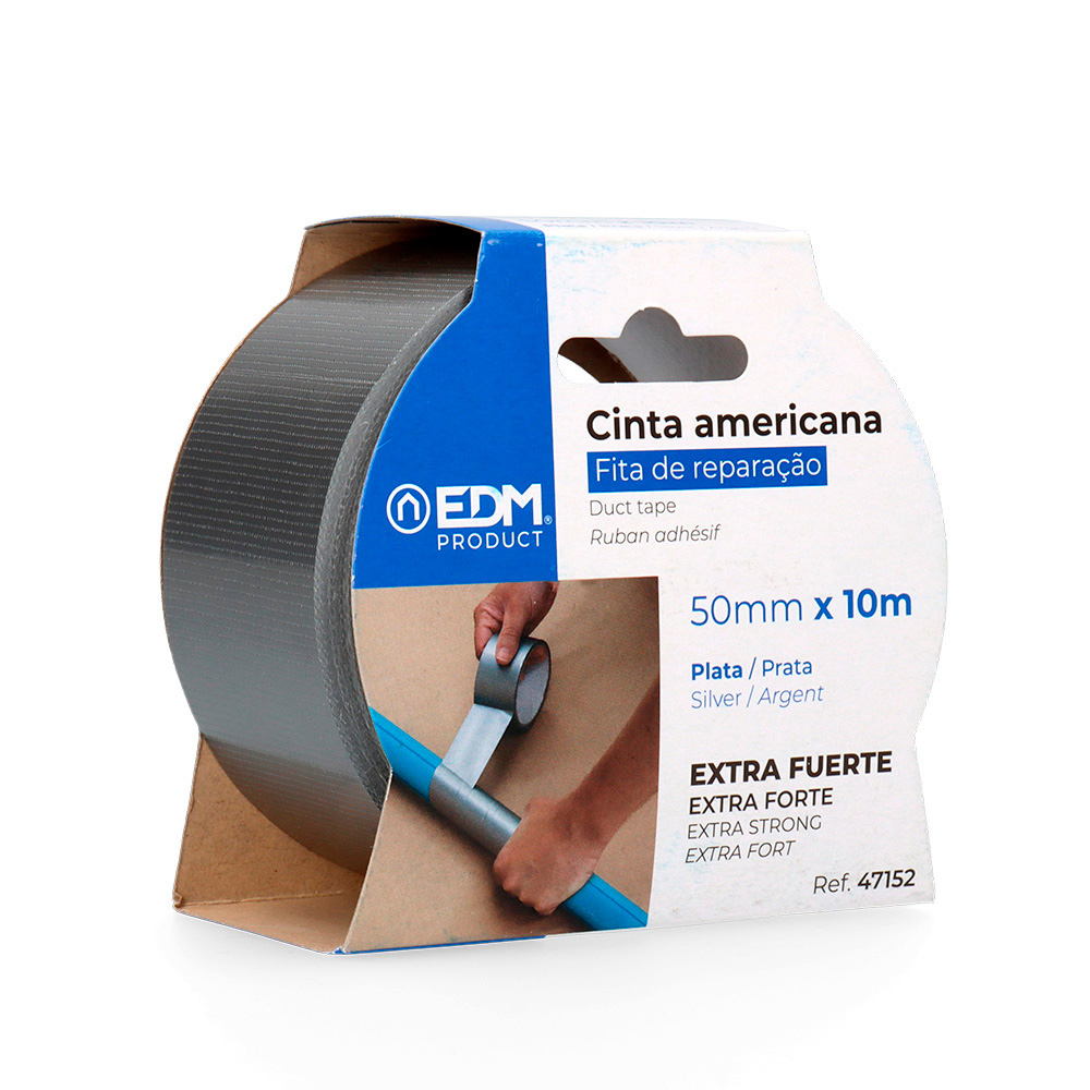 CINTA MULTIUSO AMERICANA 10m x 50mm PLATA