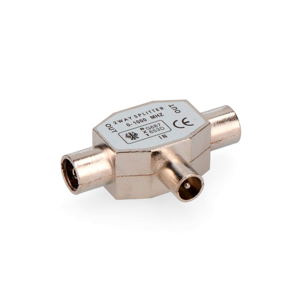 dERIVADOR TV 1 CLAVIJA + 2 BASES METALICO EXTRA RETRACTILADO EDM