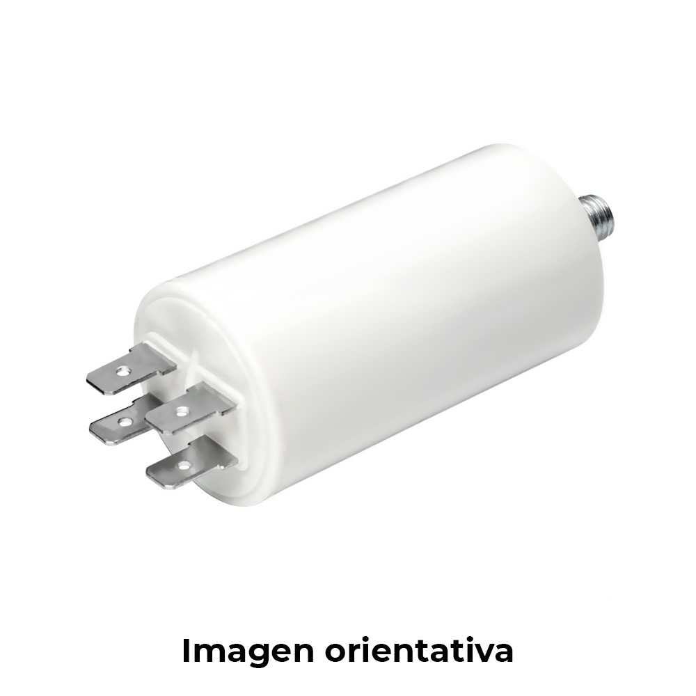 CONDENSADOR MKA 35mF 5% 450V Ø4,4x9cm CON ESPIGA M8 Y FASTON DOBLE KONEK