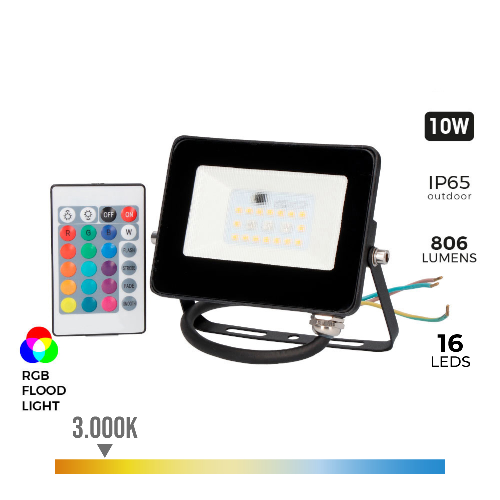 fOCO PROYECTOR LED RGB 10W 806lm 12x8,8x2,4cm EDM