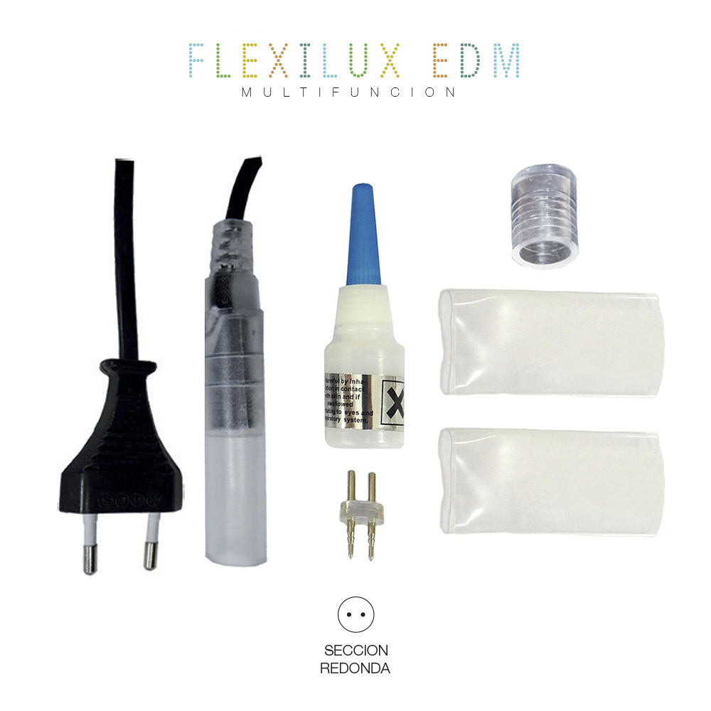 KIT ALIMENTADOR-CONECTOR TUBO FLEXILUX  Y FLEXILED MAX 1380W