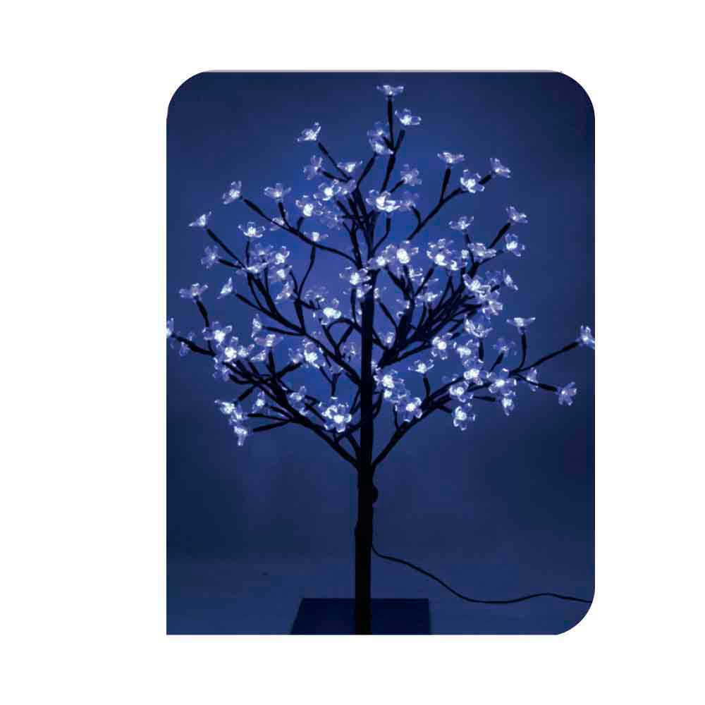 ARBOL 3D SAKURA TRONCO RECTO 60cm 120 LEDS AZUL IP44 EDM