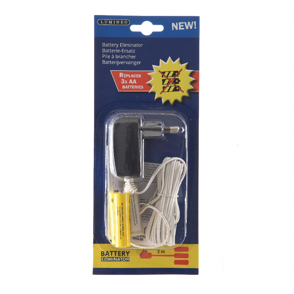 eLIMINADOR DE PILAS 4,5V PARA INTERIOR PARA PRODUCTOS CON 3xAA