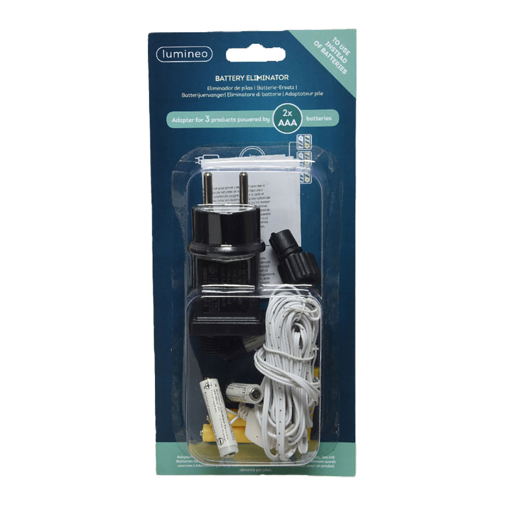 eLIMINADOR DE PILAS 3V PARA INTERIOR DE PRODUCTOS CON 2xAAA PARA CONECTAR 3 PRODUCTOS