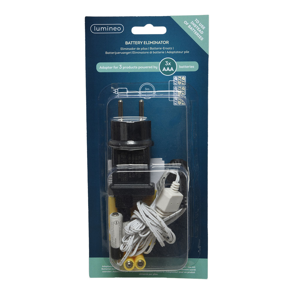 eLIMINADOR DE PILAS 4,5V PARA INTERIOR DE PRODUCTOS CON 3xAAA PARA CONECTAR 3 PRODUCTOS
