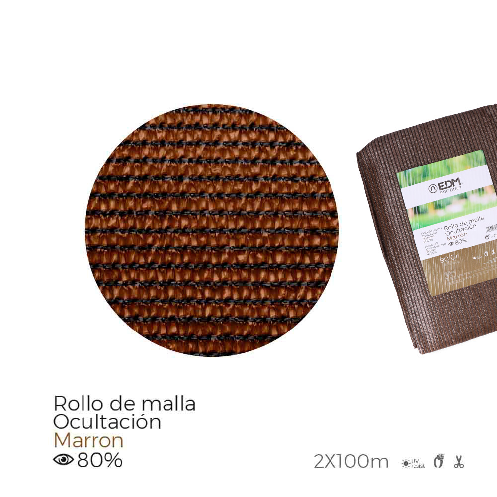 MALLA DE OCULTACION COLOR MARRON 90g 1,5x10m