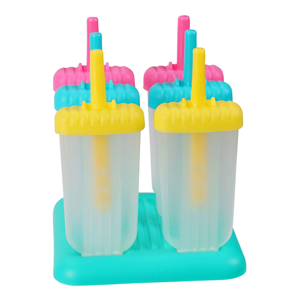 SET DE 6 MOLDES PARA HELADOS DE HIELO COLORES SURTIDOS