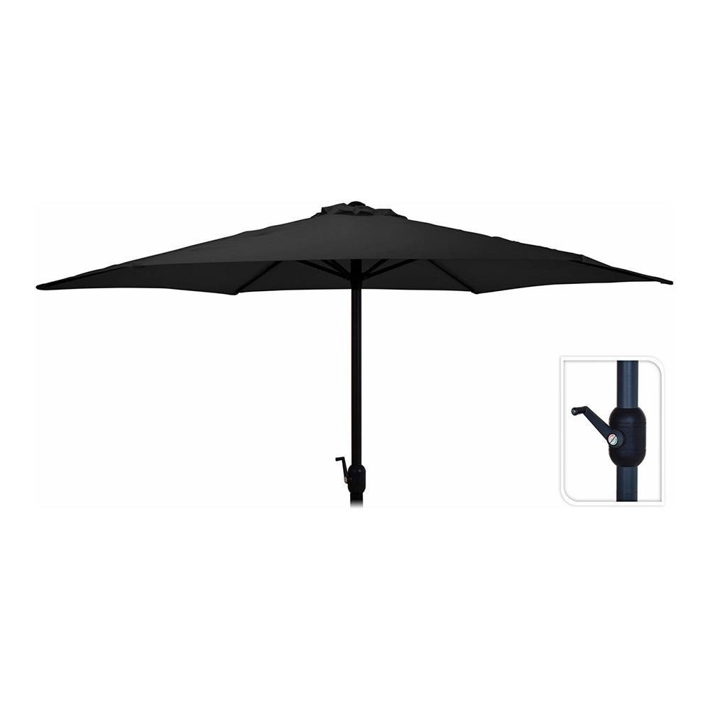 PARASOL Ø300cm ALTURA MAXIMA 248cm COLOR: GRIS ANTRACITA