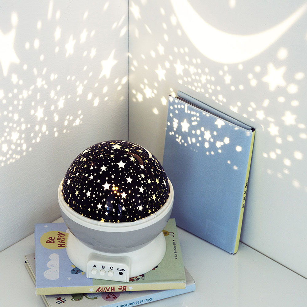 lUZ NOCTURNA DECORATIVA LED PROYECCION ESTRELLAS