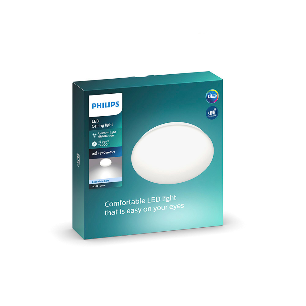 pLAFON INTERIOR DE LED 6W 640lm 4000K LUZ DIA MOD. MOIRE Ø22,5x6,8cm PHILIPS