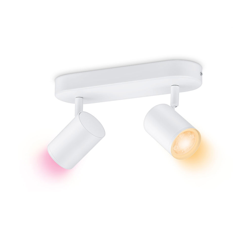 rEGLETA LED 2 ELEMENTOS  WIZ 2X5W RGB 690 LM COLOR BLANCO