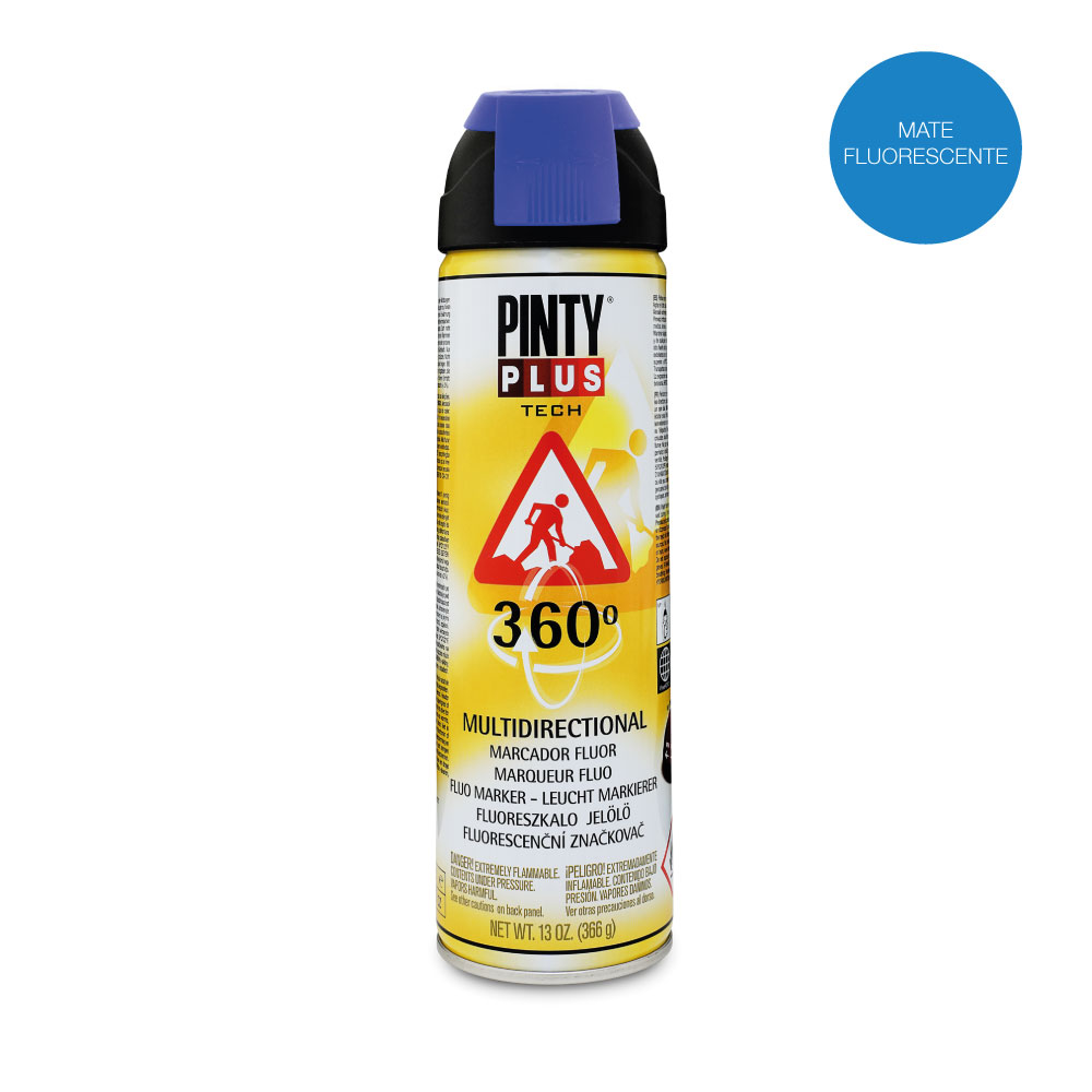 PINTURA EN SPRAY PINTYPLUS TECH 650cc MARCADOR 360º AZUL T118