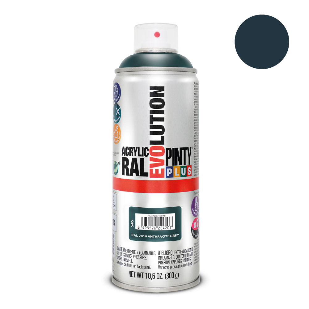 PINTURA EN SPRAY PINTYPLUS EVOLUTION 520 cc RAL 7016 GRIS ANTRACITA