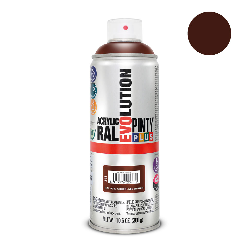 PINTURA EN SPRAY PINTYPLUS EVOLUTION 520 cc RAL 8017 CHOCOLATE