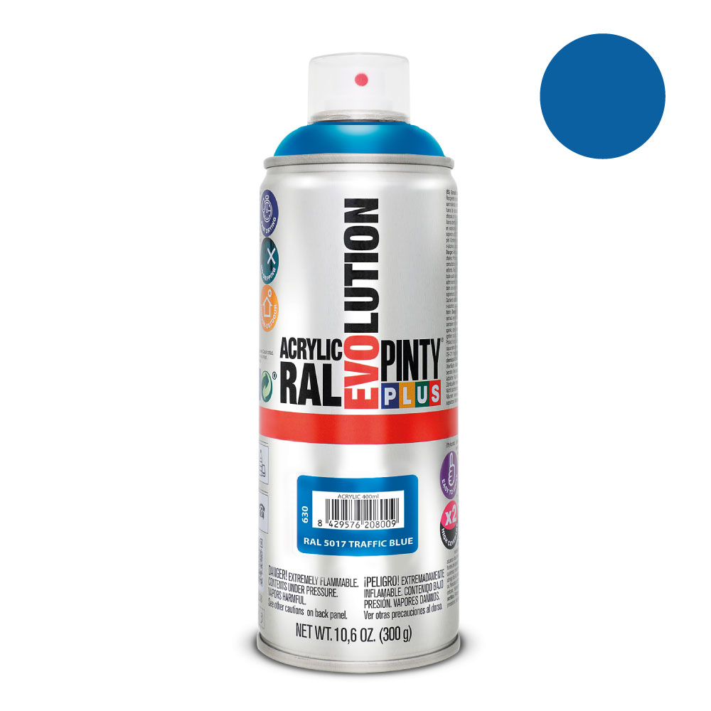 PINTURA EN SPRAY PINTYPLUS EVOLUTION 520 cc RAL 5017 AZUL TRAFICO