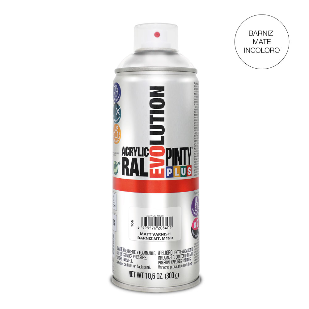 PINTURA EN SPRAY PINTYPLUS EVOLUTION 520 cc M199 BARNIZ MATE