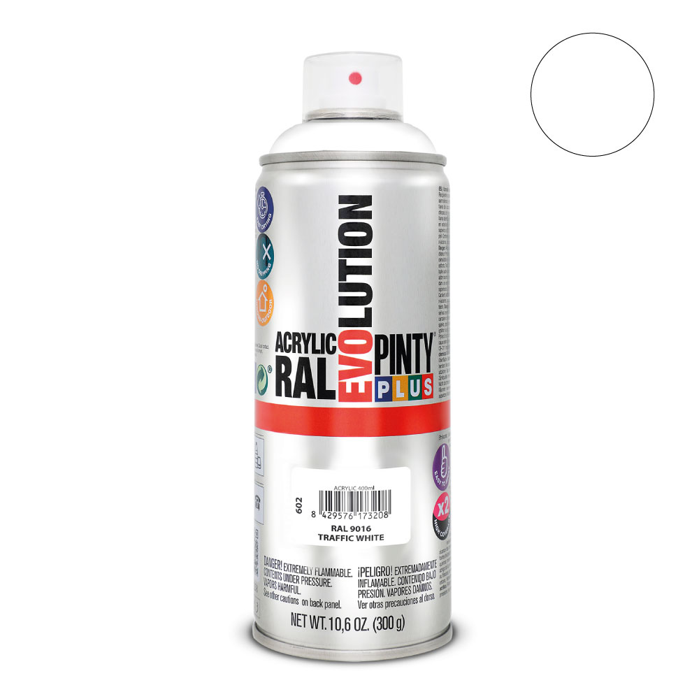 PINTURA EN SPRAY PINTYPLUS TECH 520cc ELECTRODOMEESTICOS BLANCO RAL 9016