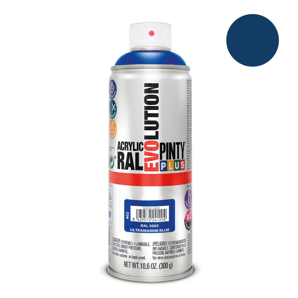 PINTURA EN SPRAY PINTYPLUS EVOLUTION 520 cc RAL 5002 AZUL ULTRAMAR